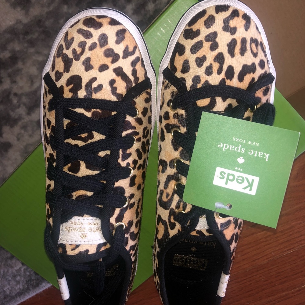 Kate spade kids leopard keds size 3